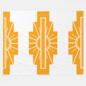 Art Deco Pattern in Gold Fleece Deken (Voorkant (Horizontaal))