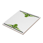 Art Deco Pattern in Green Tegeltje (Zijkant)