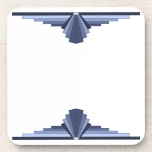 Art Deco Pattern in Grey-Blues Onderzetter