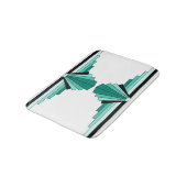 Art Deco Pattern in Groenen Badmat (Gekanteld)