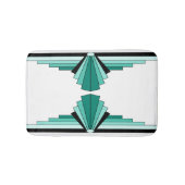 Art Deco Pattern in Groenen Badmat (Voorkant)