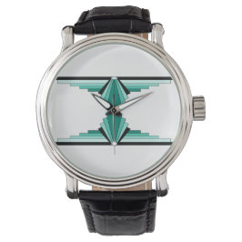 Art Deco Pattern in Groenen Horloge