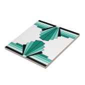 Art Deco Pattern in Groenen Tegeltje (Zijkant)