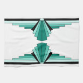 Art Deco Pattern in Groenen Theedoek (Horizontaal)