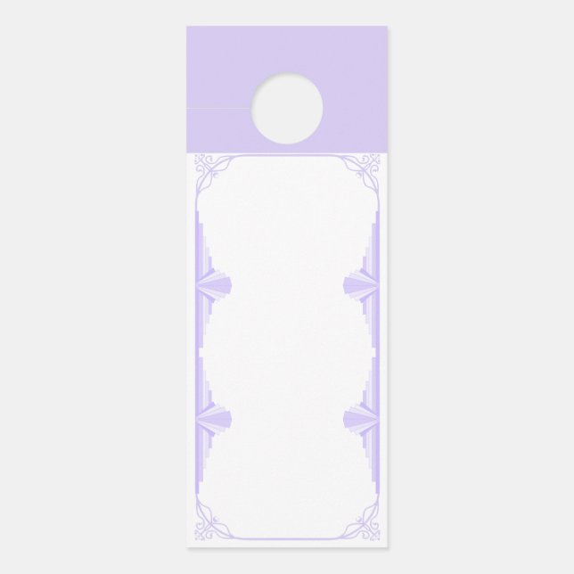 Art Deco Pattern in Lila Deurhanger (Voorkant)