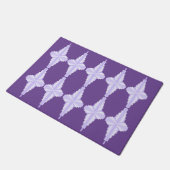 Art Deco Pattern in Lila Deurmat (Schuin)