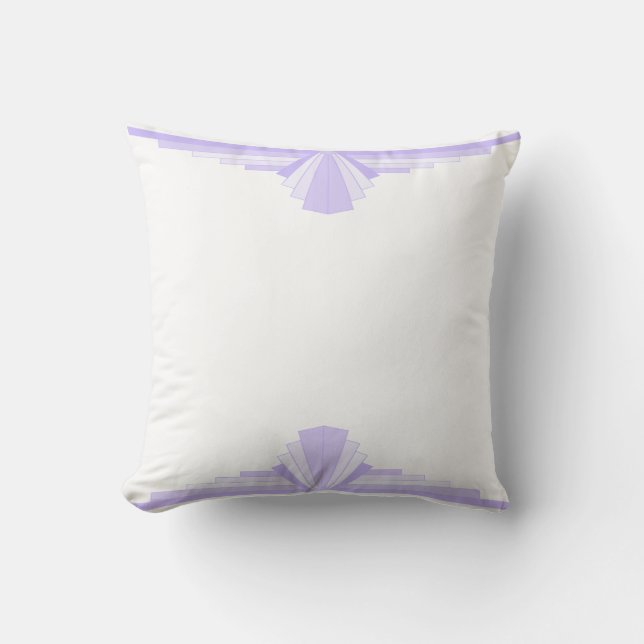 Art Deco Pattern in Lila Kussen (Voorkant)