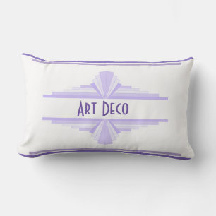 Art Deco Pattern in Lila Kussen