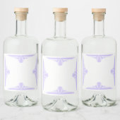 Art Deco Pattern in Lila Likeurfles Etiket (Flessen)
