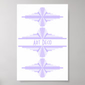 Art Deco Pattern in Lila Poster (Voorkant)