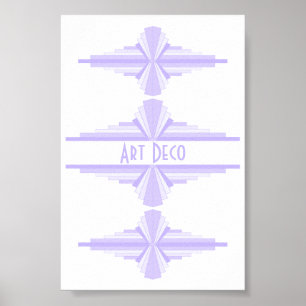Art Deco Pattern in Lila Poster