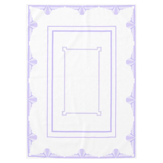 Art Deco Pattern in Lila Tafelkleed (Voorkant)