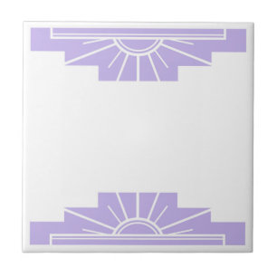Art Deco Pattern in Lila Tegeltje