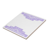 Art Deco Pattern in Lila Tegeltje (Zijkant)