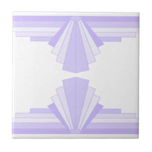 Art Deco Pattern in Lila Tegeltje