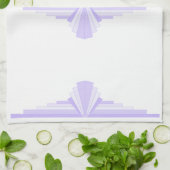 Art Deco Pattern in Lila Theedoek (Gevouwen)