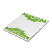 Art Deco Pattern in Lime Green Tegeltje (Zijkant)