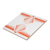 Art Deco Pattern in Oranje Tegeltje (Zijkant)