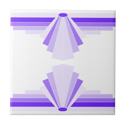 Art Deco Pattern in Paars Tegeltje (Voorkant)