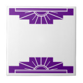 Art Deco Pattern in Paars Tegeltje (Voorkant)
