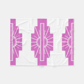 Art Deco Pattern in Pinks Fleece Deken (Voorkant (Horizontaal))