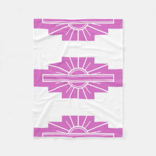 Art Deco Pattern in Pinks Fleece Deken