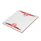 Art Deco Pattern in Red Tegeltje (Zijkant)