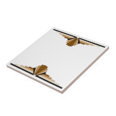 Art Deco Pattern in Tan Tegeltje (Zijkant)