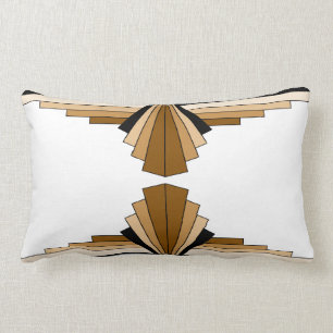 Art Deco Pattern in Tans Kussen