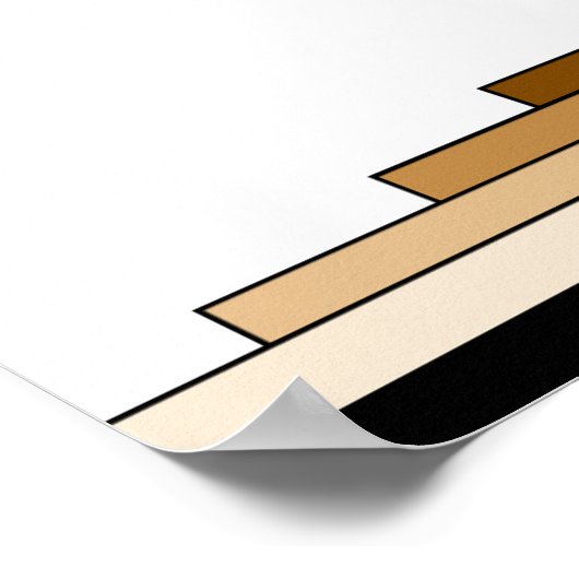 Art Deco Pattern in Tans Poster (Hoek)