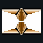 Art Deco Pattern in Tans Poster<br><div class="desc">Dit patroon is gebaseerd op klassieke kunstdecovormen.</div>