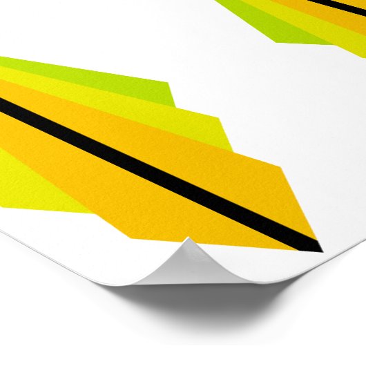 Art Deco Pattern in Yellow and Limoen Poster (Hoek)