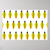 Art Deco Pattern in Yellow and Limoen Poster (Voorkant)