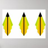 Art Deco Pattern in Yellow and Limoen Poster (Voorkant)