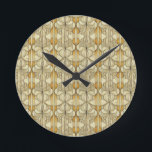 Art Deco Pattern-klok Ronde Klok<br><div class="desc">Een  decopatroon voor deze stijlvolle en klassieke wandklok.</div>