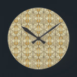 Art Deco Pattern-klok Ronde Klok<br><div class="desc">Een  decopatroon voor deze stijlvolle en klassieke wandklok.</div>