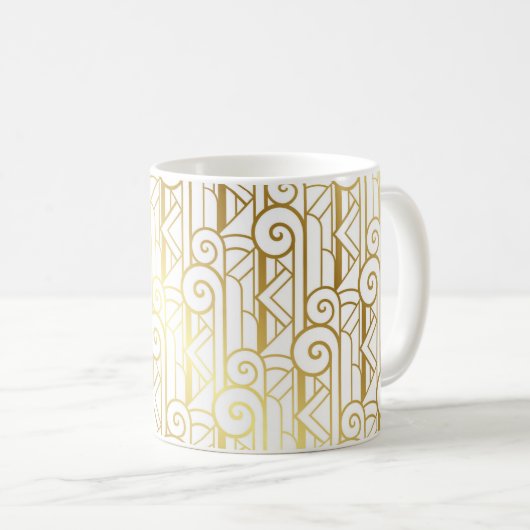Art Deco Pattern-Mok Koffiemok (Voorkant rechts)