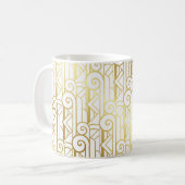 Art Deco Pattern-Mok Koffiemok (Voorkant links)