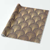 Art Deco Pattern Naadloze gouden achtergrond. Mini Cadeaupapier (Uitgerold)