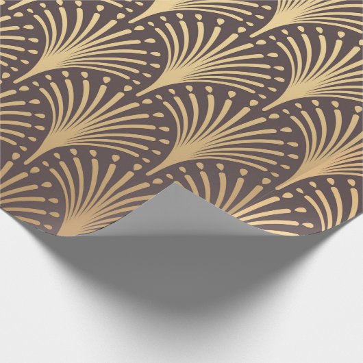 Art Deco Pattern Naadloze gouden achtergrond. Mini Cadeaupapier (Hoek)