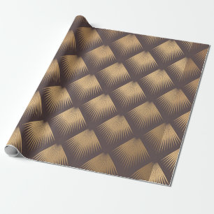 Art Deco Pattern Naadloze gouden achtergrond. Mini Cadeaupapier