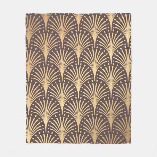 Art Deco Pattern Naadloze gouden achtergrond. Mini Fleece Deken (Voorkant)