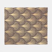 Art Deco Pattern Naadloze gouden achtergrond. Mini Fleece Deken (Voorkant (Horizontaal))