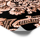 Art Deco Pattern Naadloze gouden achtergrond. Mini Poster (Hoek)