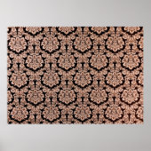 Art Deco Pattern Naadloze gouden achtergrond. Mini Poster (Voorkant)