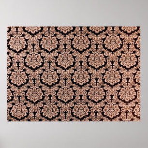 Art Deco Pattern Naadloze gouden achtergrond. Mini Poster