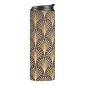 Art Deco Pattern Naadloze gouden achtergrond. Mini Thermosbeker (Gedraaid links)