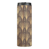 Art Deco Pattern Naadloze gouden achtergrond. Mini Thermosbeker (Achterkant)