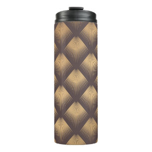 Art Deco Pattern Naadloze gouden achtergrond. Mini Thermosbeker