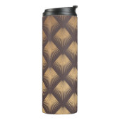 Art Deco Pattern Naadloze gouden achtergrond. Mini Thermosbeker (Gedraaid links)